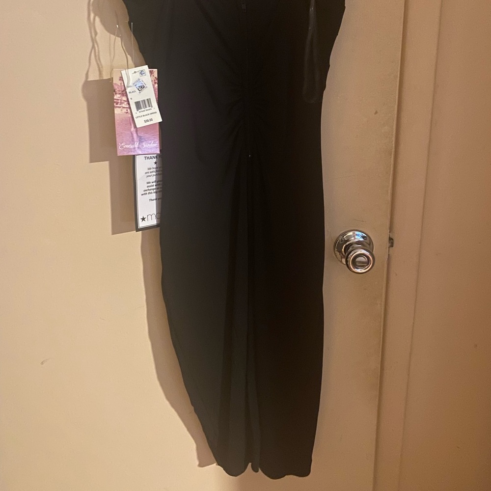 Black Ruched Dress - Picture 4 of 6